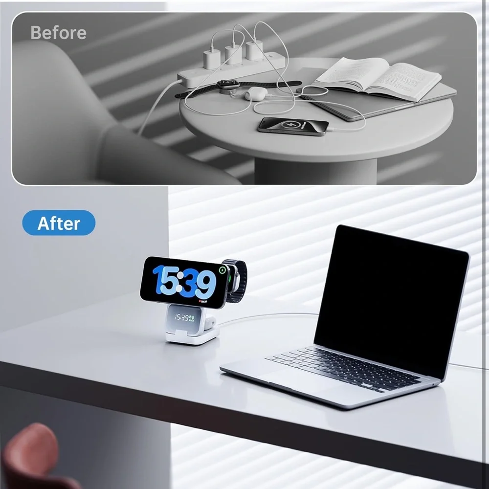 Versatile Wireless Charging Station - White